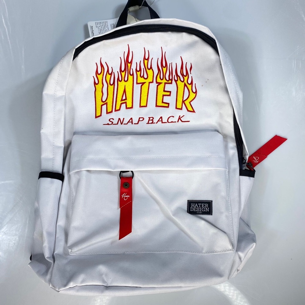 Hater Desing Backpack White Fire